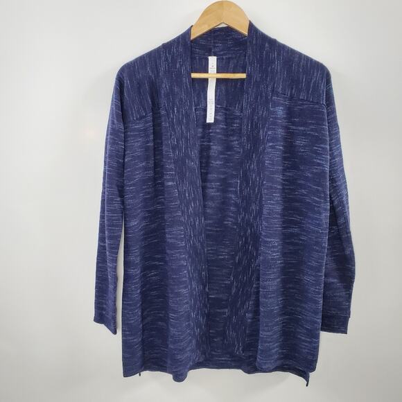 Lululemon 100% Merino Wool  Blissful Zen Sweater Midnight Navy Relaxed Fit - Picture 4 of 11